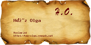 Ház Olga névjegykártya
